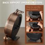 Vintage Bronze Battery Operated Analog Alarm Clock