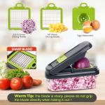 12-in-1 Vegetable Chopper with 7 Blades