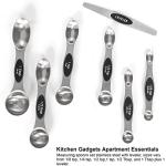 Stackable Magnetic Measuring Spoons Set in Stainless Steel