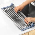 Roll-Up Stainless Steel Over Sink Drying Rack