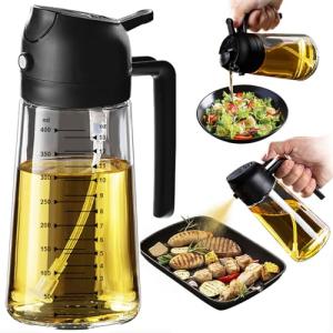 16oz Glass Olive Oil Sprayer - 2 in 1 Dispenser