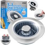 3-in-1 Sink Drain Strainer with Stopper