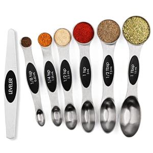 Stackable Magnetic Measuring Spoons Set in Stainless Steel