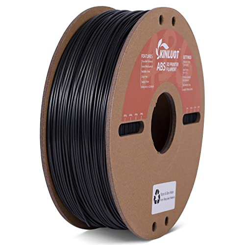Black ABS 3D Printer Filament, 1.75mm, 1KG Spool