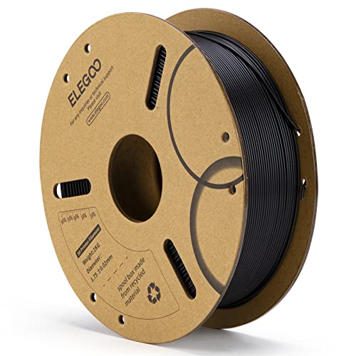 ELEGOO 1kg Black PLA Filament for 3D Printers