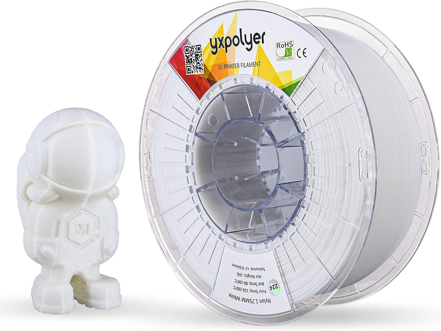 Durable 1.75mm Nylon Filament for 3D Printing