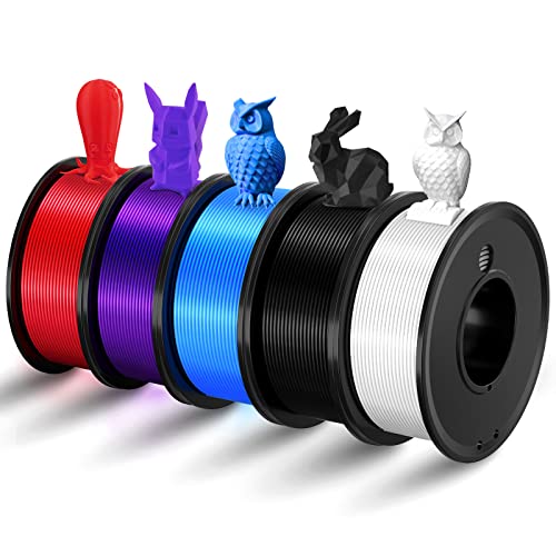5-Pack 1.75mm PLA Filament for 3D Printing