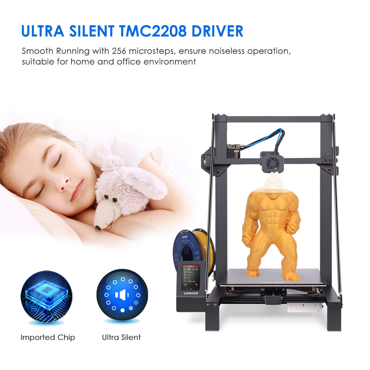 Upgraded LK5 Pro 3D Printer, Large Print Size