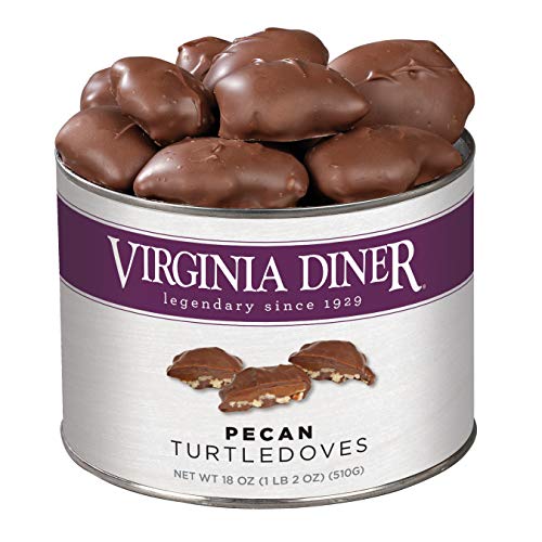 Virginia Diner Gourmet Pecan Turtledoves 18 Ounce Tin