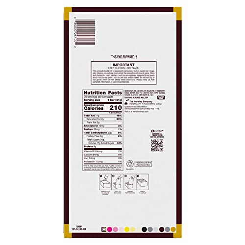 HERSHEY'S Milk Chocolate Almond Candy Bars 36 Count