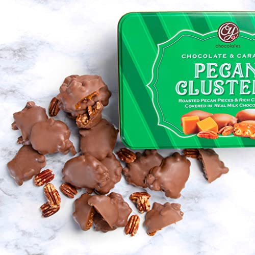 Milk Chocolate Caramel Pecan Clusters Gift Tin