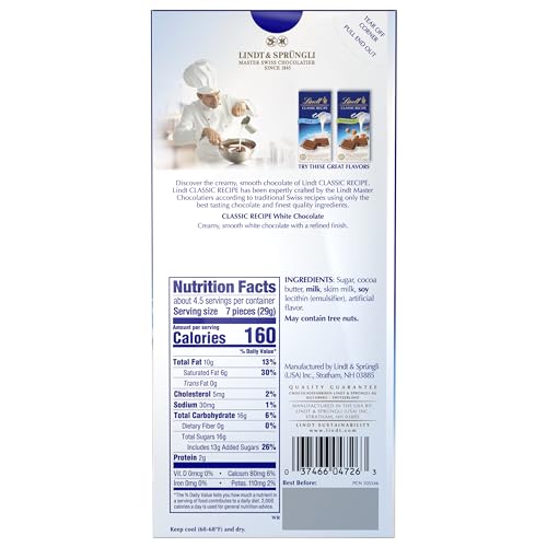 Lindt White Chocolate Classic Recipe Bar - 12 Pack