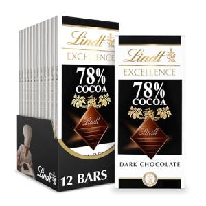 Lindt 78% Cocoa Dark Chocolate Bar - 12 Pack