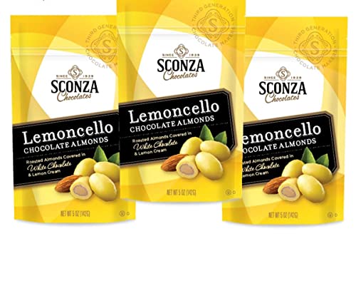 Lemoncello Almonds with White Chocolate - 3 Pack