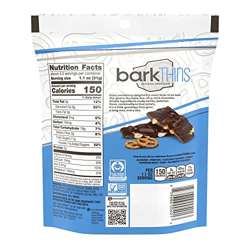 Dark Chocolate Pretzel Bark with Sea Salt 4.7 OZ