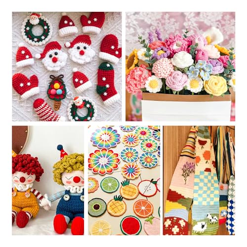 52 Acrylic Yarn Skeins with Crochet Accessories Set