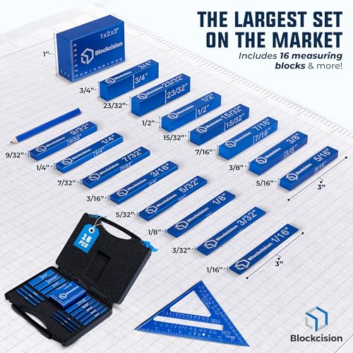 16-Piece Precision Woodworking Setup Block Kit