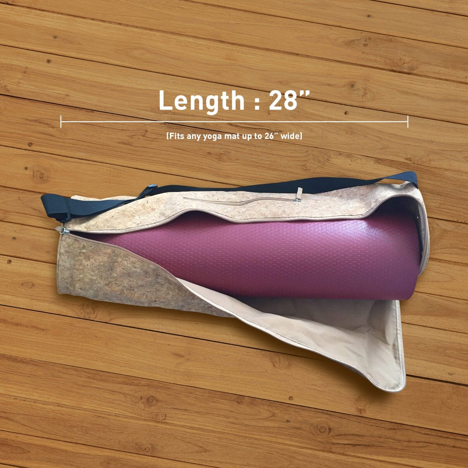 Eco-Friendly Cork Yoga Mat Tote Bag