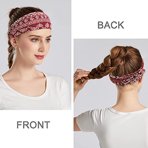 Stylish Boho Headbands for Yoga and Workouts - 6 Pack