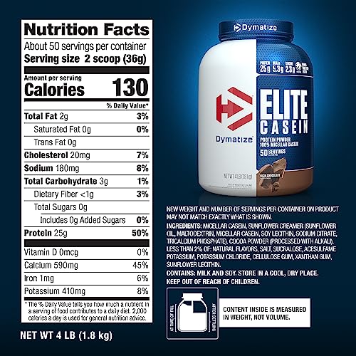 Muscle-Building Elite Casein Protein Powder - Rich Chocolate