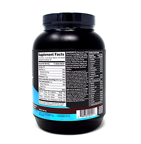 100% Egg Protein - Chocolate, Naturally Sweetened (2lb)