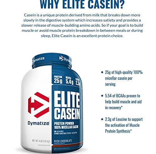 Dymatize Elite Micellar Casein Protein Powder, Vanilla, 32 Oz