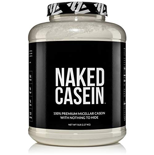 NAKED nutrition Naked Casein - 5Lb Micellar Casein Protein Powder - Bulk, GMO-Free, Gluten Free, Soy Free, Preservative Free - Stimulate Muscle Growth - Enhance Recovery - 76 Servings