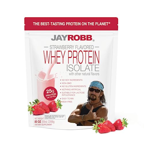 Jay Robb Whey Protein (Strawberry, 5 Pound (80 oz))