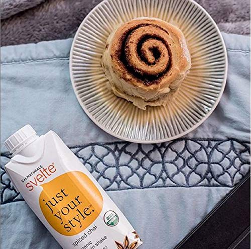 Svelte Organic Protein Shake, Spiced Chai, 11 Fl Oz (Pack of 8)