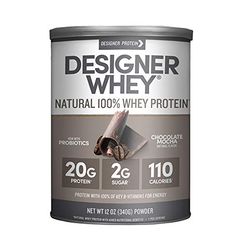 Designer Whey Protein Powder, Chocolate Mocha, 12 Ounce, Non GMO, Made in the USA