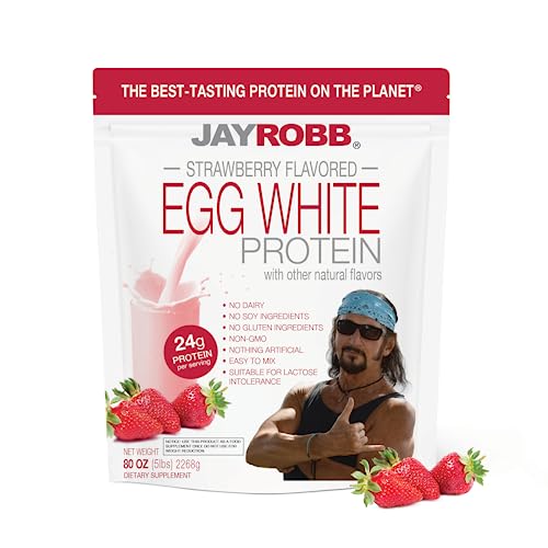 Jay Robb Strawberry Egg White Protein Powder (80 oz)