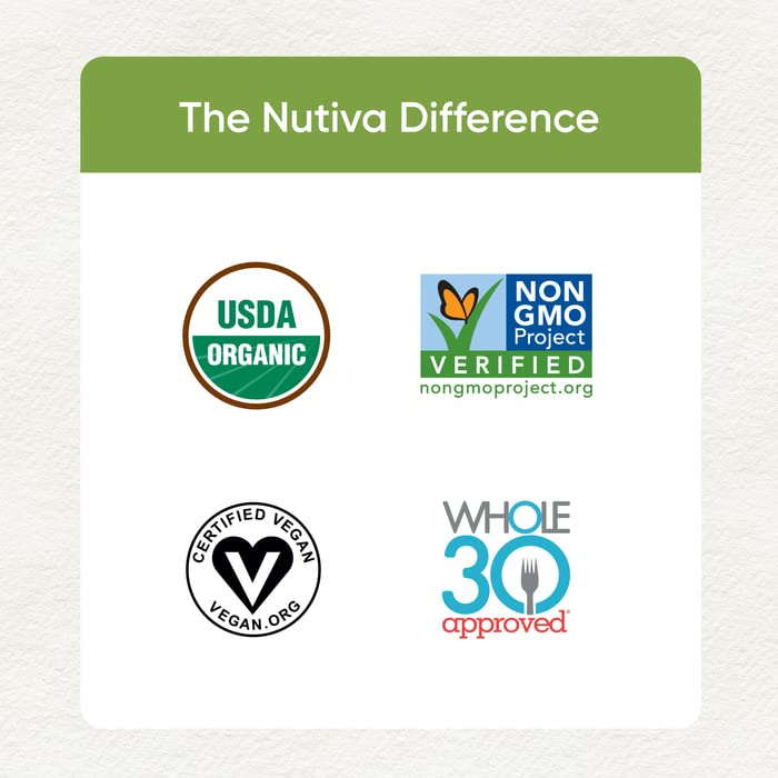 Nutiva Organic Cold-Pressed Raw Hemp Seed Protein Powder, Peak Protein, 16 Ounce, USDA Organic, Non-GMO, Whole 30 Approved, Vegan, Gluten-Free & Keto, Plant Protein with Essential Amino Acids