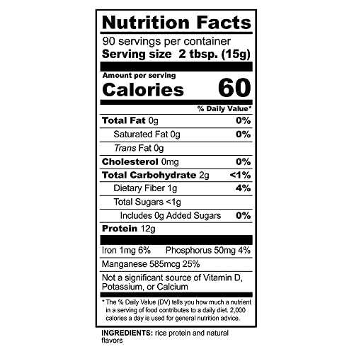 NutriBiotic – Vanilla Rice Protein, 3 Lb (1.36kg) | Low Carb, Keto-Friendly, Vegan, Raw Protein Powder | Grown & Processed without Chemicals, GMOs or Gluten | Easy to Digest & Nutrient Rich