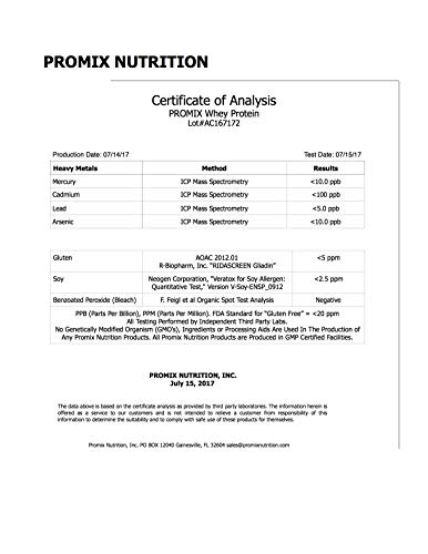 Promix Whey Protein Powder, Raw Chocolate - 5lb Bulk - Grass-Fed & 100% All Natural - ­Post Workout Fitness & Nutrition Shakes, Smoothies, Baking & Cooking Recipes - Gluten-Free & Keto-Friendly