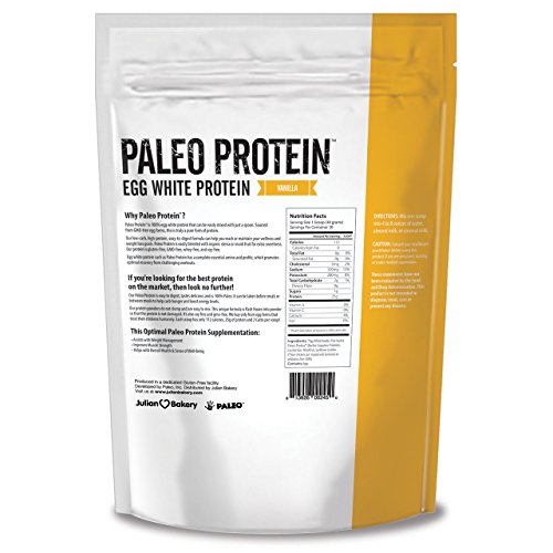 Paleo Protein Powder Vanilla (Egg Whites) (2lbs) (Soy Free) w/Monk Fruit