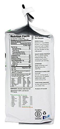 Nutiva Hemp Protein Hi Fiber