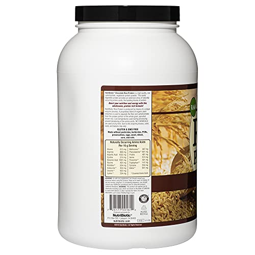 Nutribiotic Rice Protein, Chocolate, 3 Pounds