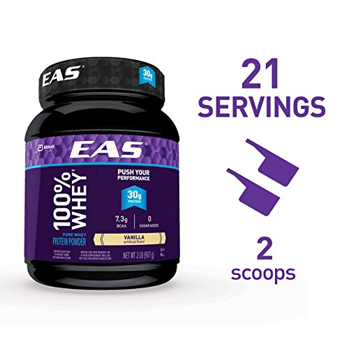 EAS 100% Pure Whey Protein Powder, Vanilla, 2 lb (Packaging May Vary)
