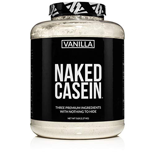 NAKED nutrition Naked Casein - Vanilla Micellar Casein Protein - 5 Pound Bulk, GMO-Free, Gluten-Free, Soy-Free, Preservative-Free - Stimulate Muscle Growth - Enhance Recovery - 61 Servings