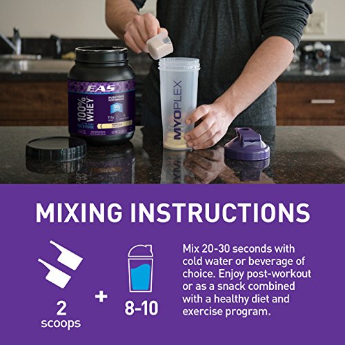 EAS 100% Pure Whey Protein Powder, Vanilla, 2 lb (Packaging May Vary)