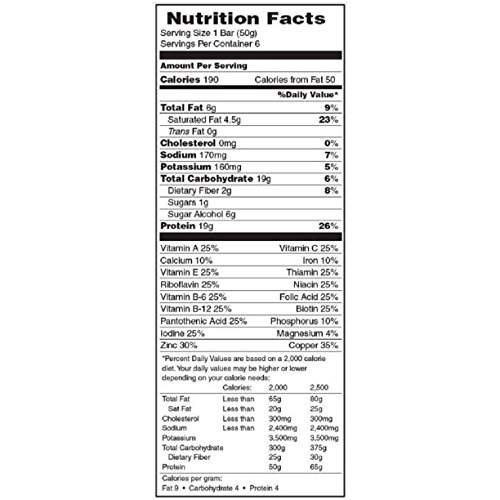 Pure Protein High Protein Bars, Dark Chocolate Coconut, 1.76 Ounce, 6 Count (Pack of 4)