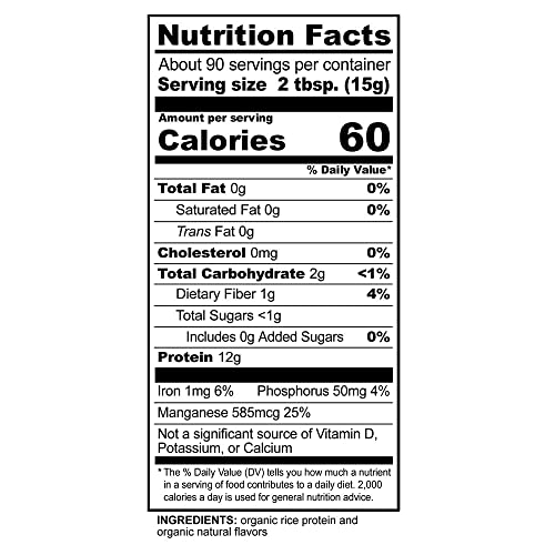 NutriBiotic Certified Organic Rice Protein Vanilla, 3 Lb. | Low Carbohydrate Vegan Protein Powder | Raw, Certified Kosher & Keto Friendly | Made without Chemicals, GMOs & Gluten | Easy to Digest