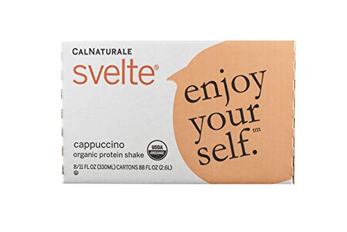 Svelte Organic Protein Shake, Cappuccino, 11 Fl Oz (Pack of 8)
