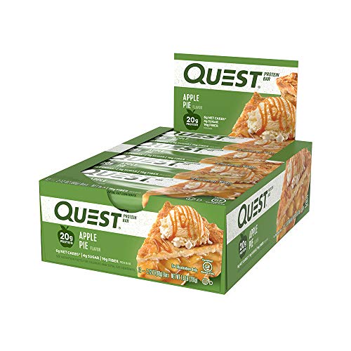 Quest Nutrition Apple Pie Protein Bar, High Protein, Low Carb, Gluten Free, Soy Free, Keto Friendly, 12 Count