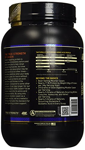 Healthy Living: Gold Standard 100% Casein (Chocolate, 2lbs)