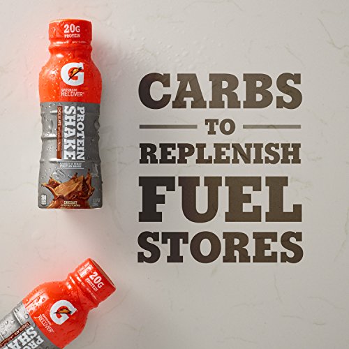 Gatorade Recover Protein Shake, Chocolate, 20g Protein, 11.6 fl oz Plastic Bottle, Pack of 12