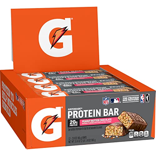 Gatorade Chocolate Pretzel Whey Protein Bars, 20g Protein