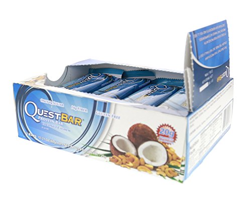 Quest Nutrition Protein Bar, Coconut Cashew, 20g Protein, High Protein Bars, Low Carb Bars, Gluten Free, Soy Free, 2.1 oz Bar, 12 Count, Packaging May Vary