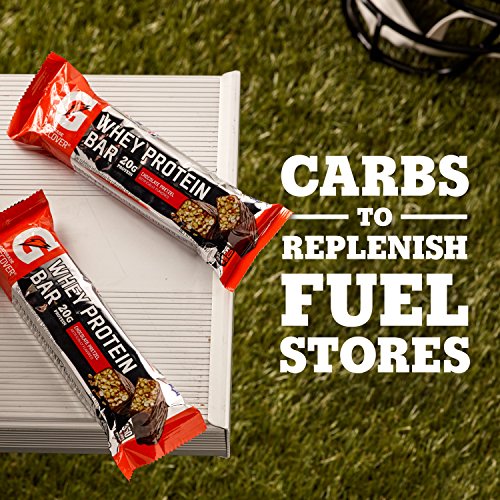 Gatorade Chocolate Pretzel Whey Protein Bars, 20g Protein