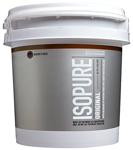 Isopure Original Protein Powder, 100% Whey Protein Isolate, Flavor: Dutch Chocolate, 8.8 Pounds (Packaging May Vary)